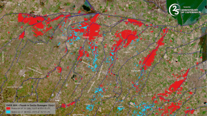 vista satellite ER impatto alluvione 05 2023. Di Contains modified Copernicus Sentinel data 2023, Attribution, https://commons.wikimedia.org/w/index.php?curid=132350559.  Foto satellite alluvione